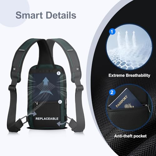 Image of hk Sling Bag for Man, Waterproof Utility Crossbody Bag