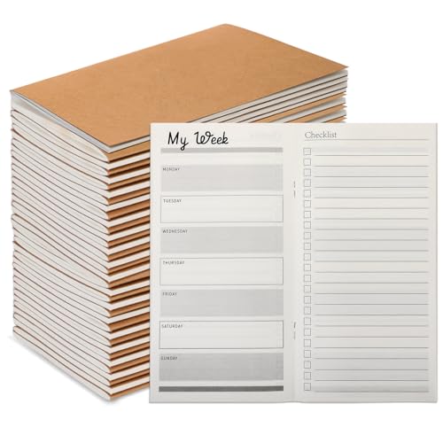 Qilery 50 Pcs 2026-2027 Daily Weekly Planner Bulk Employee Appreciation Gifts Small Pocket Journal...