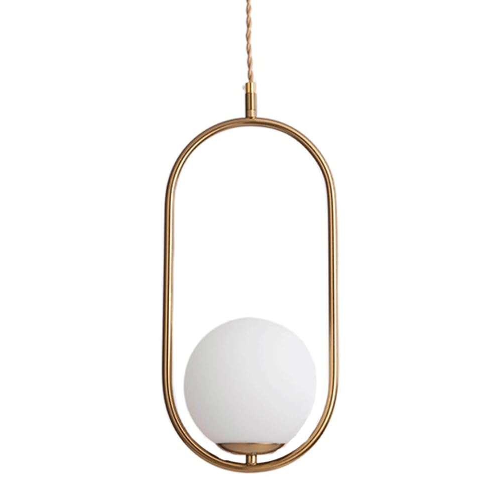 Lustre minimaliste français en verre et fer forgé avec douille E27