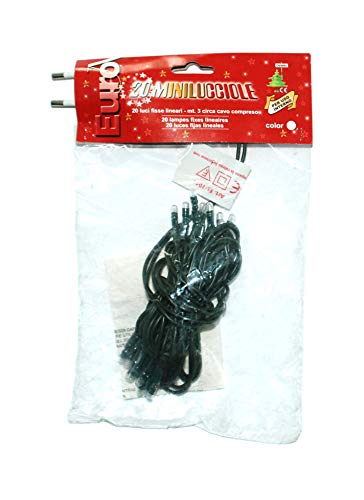 20 Minilucciole Fisse Lineari 3 M Cavo Compreso