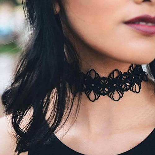 Atentuyi Collier En Dentelle Noire Collier Gothique Collier Clavicule Chaîne Dentelle Collier En Dentelle Creuse Collier En Dentelle Vintage Tatouage Collier Pour Femme Et Fille Ado Cover