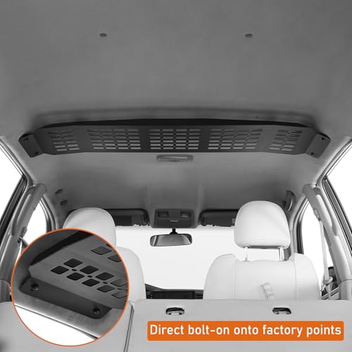 Hooke Road 03-09 4Runner Overhead MOLLE Panel Cargo Rack for 2003-2009 Toyota 4Runner 4th Gen(Exclude Sunroof Version), Rear Top Storage Steel Shelf Tool Organizer, No-Drill Installation by Hooke Road - Used condition - Image 5