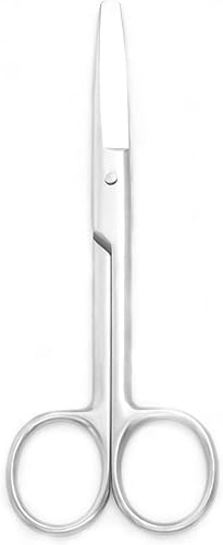 Miniatura 3 de Tijeras profesionales de 5.5 pulgadas afiladas de acero inoxidable para suministros de manualidades (rectas, plateadas)