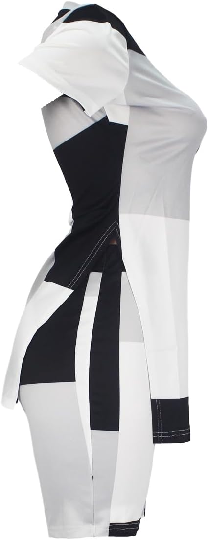 Summer 2 Piece Outfits for Women Short Sleeve Tunic Top and Shorts Tracksuit Set Sexy Slim Fit Lounge Wear - Image 4