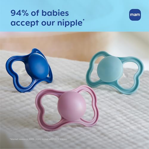 Image of MAM Air Pacifier 16+ Months, Extra Air Flow for Sensitive Skin, 4 Pack | Developed With Medical Experts, BPA-Free, Skin Soft Silicone, Made In Europe