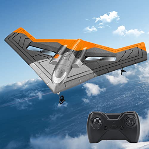 Avión planeador RC 2.4Ghz de control remoto resistente con luces LED y 1 batería 6