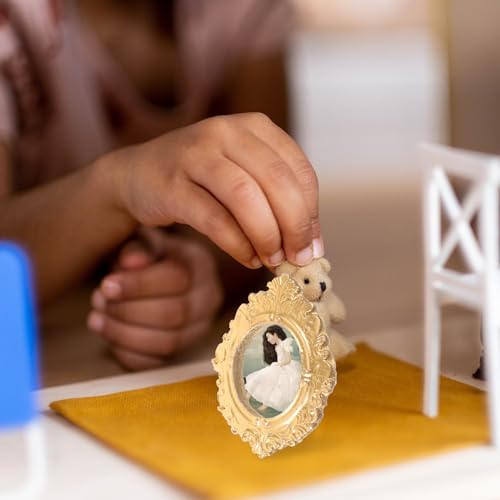 EXCEART 15Pcs Mini Photo Frame Accessories for Dollhouse Crafts Resin Miniature Picture Frames for Diy Decoration and Mini House Ornament 1.57X1.18X0.12In - Image 2