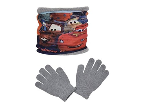 Disney Pixar Cars - Bufanda y guantes gris talla única