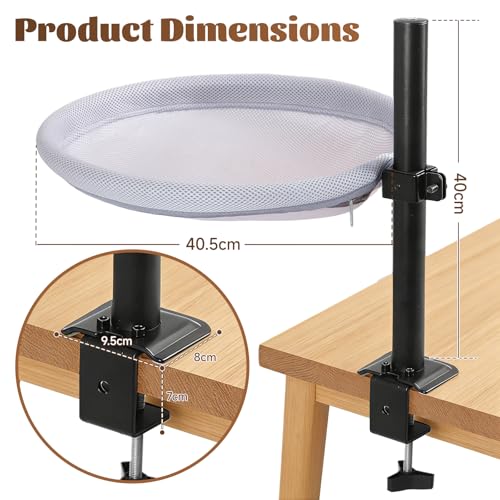 Hamac pour chat de bureau pivotant à 360° robuste et lavable pour bureau - 13