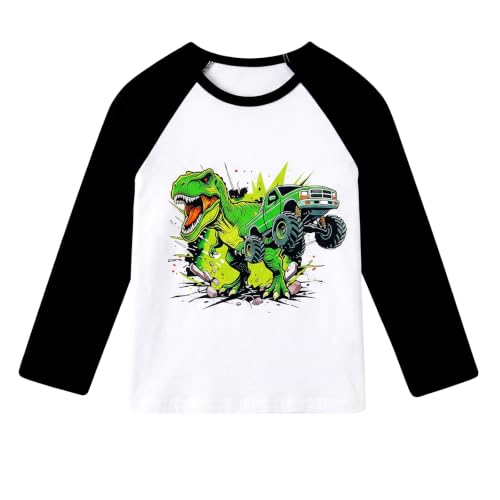 Image of Boys Construction Long Sleeve Raglan T-Shirt for 2-6 Years
