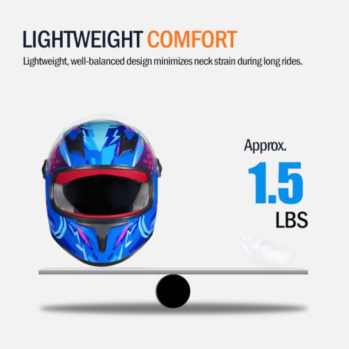 Image of Kids Motorcycle Helmet Full Face DOT Approved