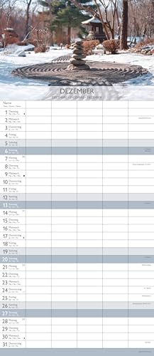 Alpha Edition - Zen 2026 – Calendario familiar 19,5x45 cm – 5 columnas para citas – Planificador de pared con festivos (DE/AT/CH) – 4 idiomas – Con fotografías naturales – Mucho espacio para - imagen 9
