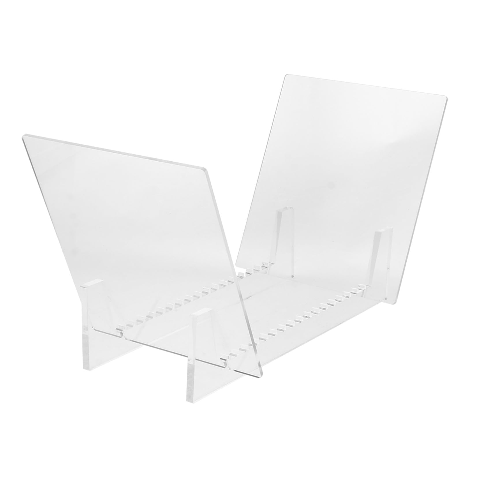 Toyvian Supporto Dischi Vinile in Acrilico Trasparente Resistente Antischeggia Organizer e Mensola per Album Stand Espositore Pratico per Libri e Vinili per Casa e Ufficio