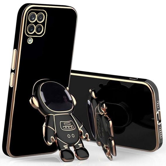 Image of for Samsung Galaxy M33 5G Case Cute 3D Astronaut Stand Design Camera Protection Shockproof Soft Back Cover (for Samsung Galaxy M33 5G, Black)