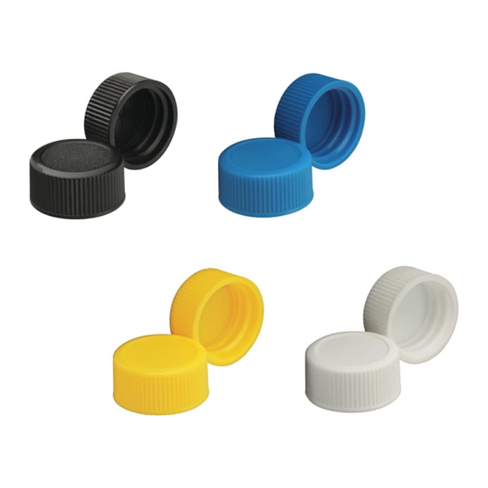 Wheaton 240706-01 Black Polypropylene Solid Top Screw Cap for Glass Diagnostic Bottles, 20-400 Size (Case of 300)
