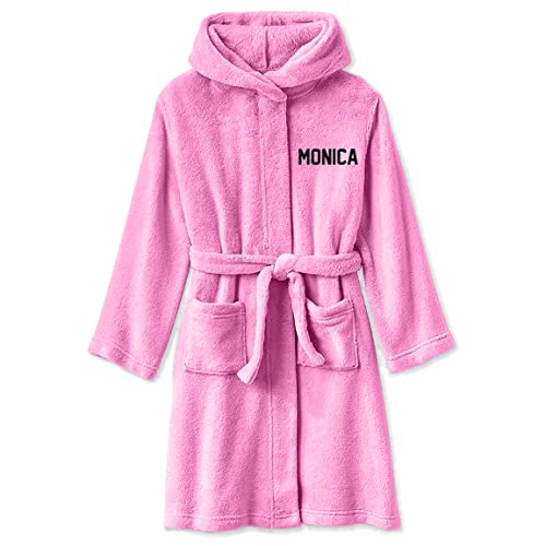 TEEAMORE Custom Hooded Kids Bath Towel Add Your Text Embroidered Monogram Girl Boy Soft Towel3