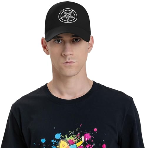 Gorra de béisbol Goat of Mendes Pentagram Satan negra miniatura 6