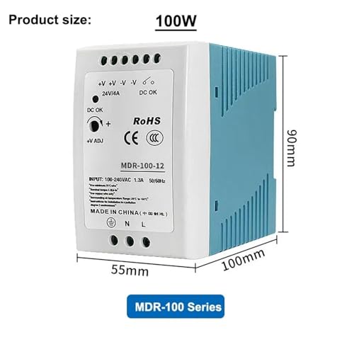 Alimentation AC/DC rail DIN 12V switching power supply industriel MDR-60 - 7