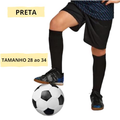01 Par Meião Futebol Menino Infantil Juvenil Bebê Cano Alto Longo Atoalhado Em Algodão Original Apol