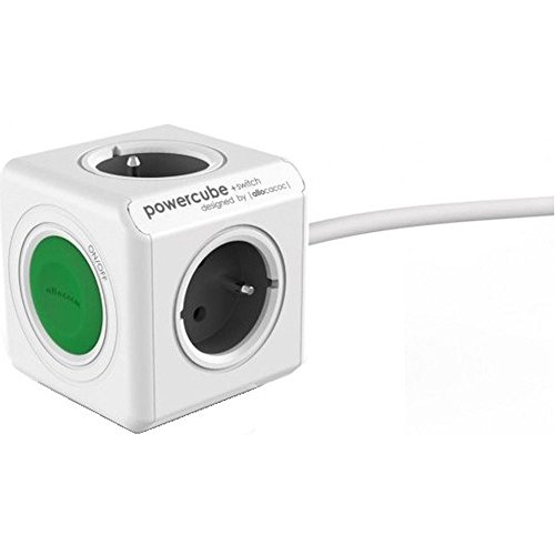 INTERRUPTOR EXTENDIDO ALLOCACOC POWERCUBE INCL. 1,5 M Verde Tipo F