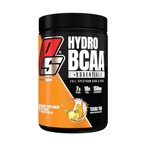 PROSUPPS HydroBCAA Essential Amino Acids Powder, Texas Tea – Workout Supplement with BCAA, EAAs & Electrolytes for Hydration & Recovery – Stimulant-Free, Soy & Gluten-Free – 30 Servings
