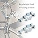 SING F LTD 2 Pieces Bicycle Dynamo Holder Bike Metal Bulb Mount Bracket Fit 11mm-25mm Bicycle Front Forks Bracket Silver Fixed Forks