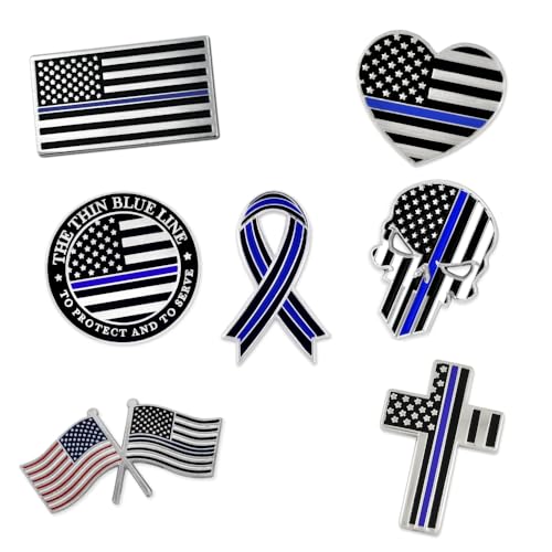 Image of PinMart's Thin Blue Line Lapel Pin