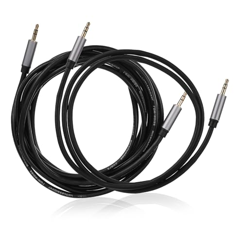 NOLITOY 2 Stück Audiokabel Schwarz Stereo Kopfhörerkabel Aux Kabel mit Hochwertigem Sauerstofffreiem Kupfer für Klaren Sound und Langlebige Nutzung Kompatibel mit Lautsprechern...