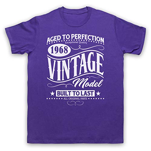 T-shirt mode vintage 1968 pour homme haut imprimé anniversaire en coton