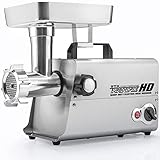 STX International Turboforce HD (Heavy Duty) 3500 Series 5-in-1 Stainless Steel Electric Meat Grinder | Sausage Stuffer | Kubbe Maker | 5 Grinding Plates | 3 Stainless Steel Blades & More Included