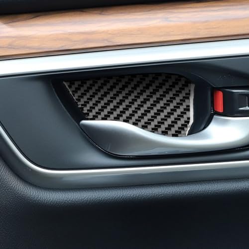 Real Premium Carbon Fiber Compatible with Honda CRV 2017 2018 2019 2020 2021 Accessories Car Inner Door Bowl Cover Sticker Decal Auto Interior Trim