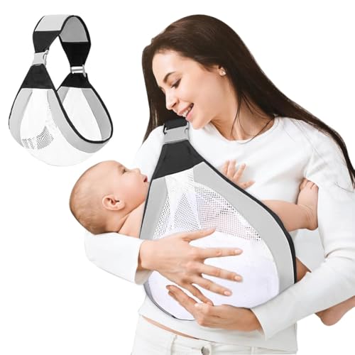 Marsupio Neonato, 1 Pezzi Fascia Porta Bebe, Fascia Neonati Porta Bebe Convertibile con Spallacci Spessi, Porta...
