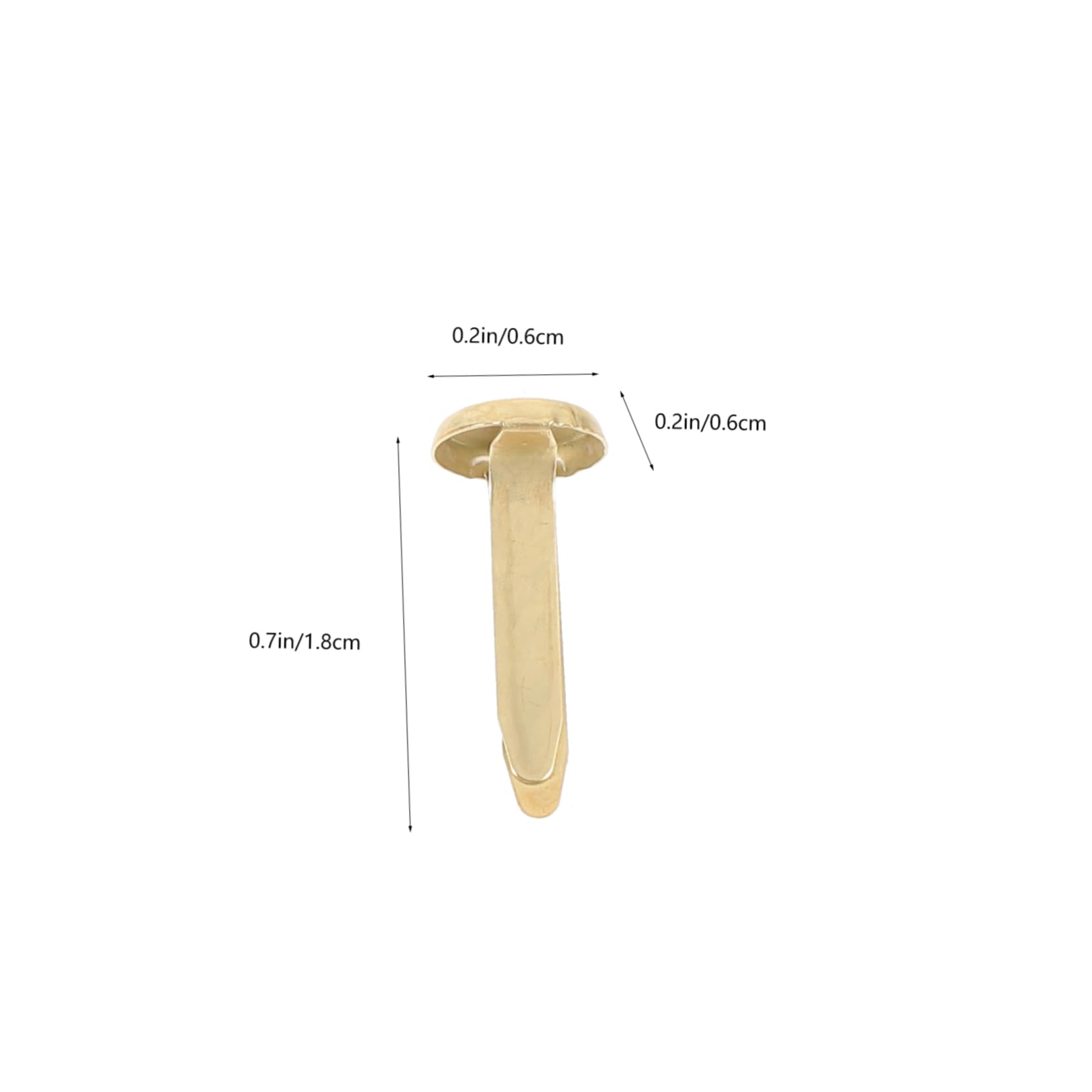 ARTIBETTER 100pcs Metal Brad Fasteners Round Head Pins for Crafts Decorative Brads