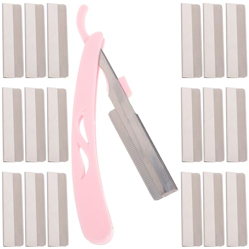 NOLITOY 1 Juego Cuchilla Para Recortar Cejas Tijeras De Podar Frente Maquinillas De Afeitar Tijeras Recortadora Gel Para Cejas Claro Afeitadora De Cejas Acero Inoxidable