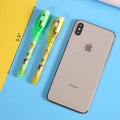 12 Geheime Pen met UV-licht, Onzichtbare Schrijven, Spy Onzichtbare UV Pennen Detective Verjaardagsfeestje Accessoire… - Image 3