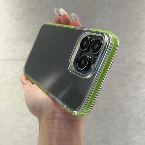 Étuis de téléphone transparents iPhone 15 Plus cadre vert