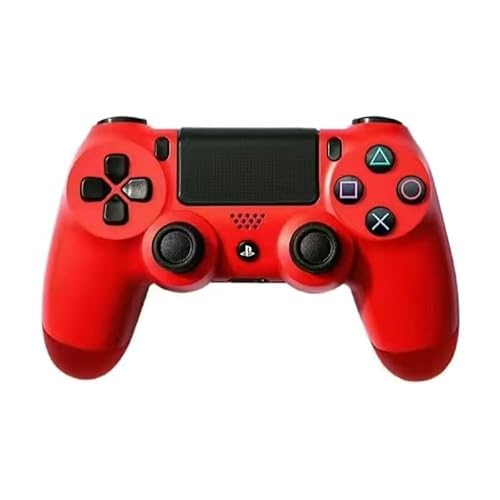 PlayStation DualShock 4 ワイヤレスコントローラー, ジェット・ブラック, PS4対応 (レッド)