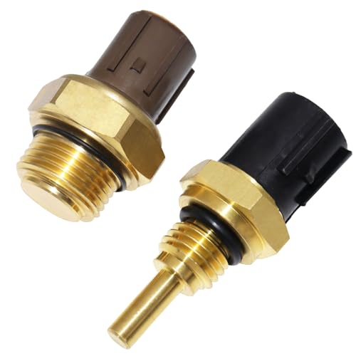 KEJSTED Set of 2 Engine Coolant Temperature Sensor & Radiator Cooling Fan Switch 37870-PJ7-003 37760-P00-003 Compatible with Honda Accord Civic CR-V Odyssey Pilot S2000 CL NSX TL RL MDX Integra