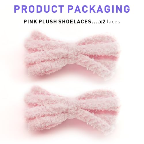 UamGlsob Fuzzy Shoe Laces for Sneakers, 2/5"(10mm) Cute Wide Thick Fluffy Shoelace Strings for Casual Shoes2