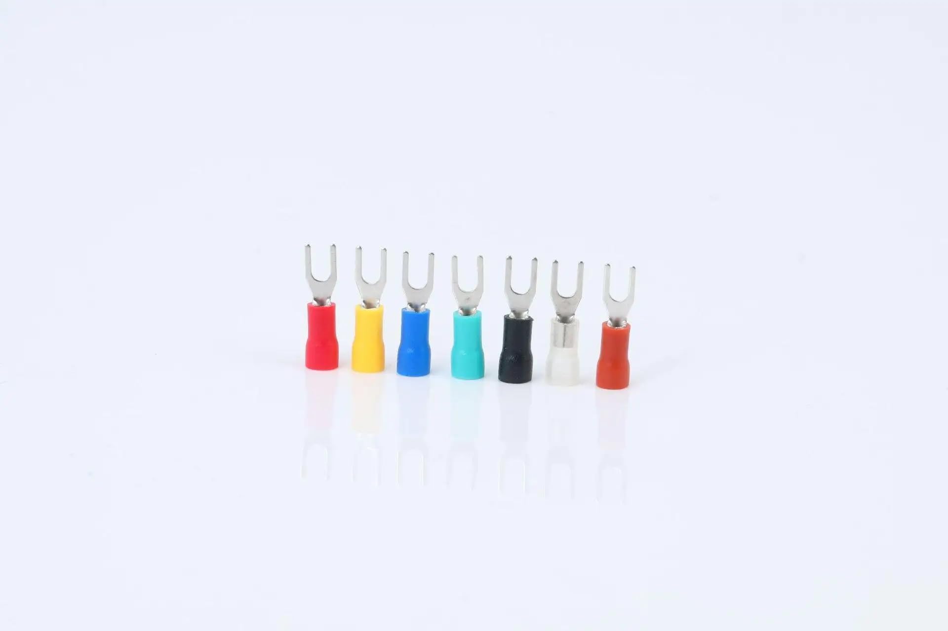 Sikluovkai 150PCS Mix-Filling Insulated Fork Terminal Connectors for 22-12 Gauge AWG Wire, Crimp Terminals Electrical Connectors Spade Terminals for Car Boat Marine Audio Wiring (22-12)