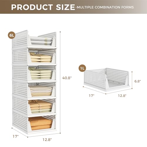 50% Off Pinkpum 6 Pack Closet Organizer Storage Bins - Image 3