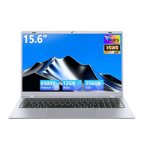 Image of 15.6 Inch Laptop Computer, 12GB RAM 256GB SSD Lap Top, Pentium 6500Y Processor (Up to 3.4GHz), FHD Display, Fast Charging, Long Battery Life, Laptop for Business Home Student