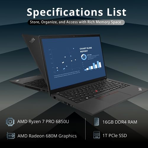 Image of Lenovo ThinkPad T14s Gen 3 Business Laptop, 14 inch FHD IPS Touchscreen, AMD Ryzen 7 PRO 6850U Octa-core Processor, 16GB RAM, 1TB SSD, WiFi, Bluetooth, Webcam, Win 11 Pro, Black, 32GB Hotface USB Card