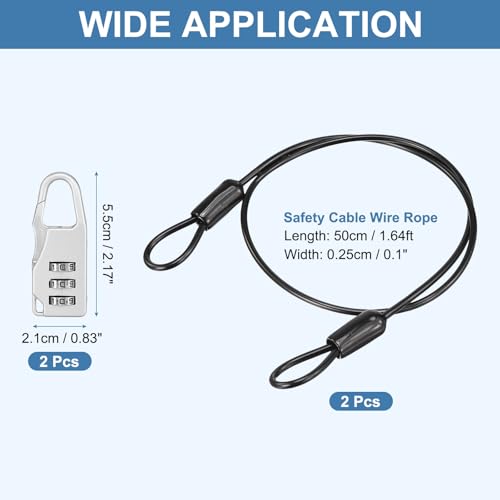 Cable de seguridad antipérdida con candado para evitar robos de maletas en el aeropuerto 2