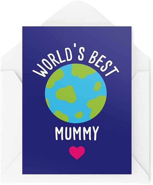 Cute Mum Cards Mummys Card World's Best Mummy for Her From The Kids Mother's Day Birthday Novelty Daughter Son Baby CBH551