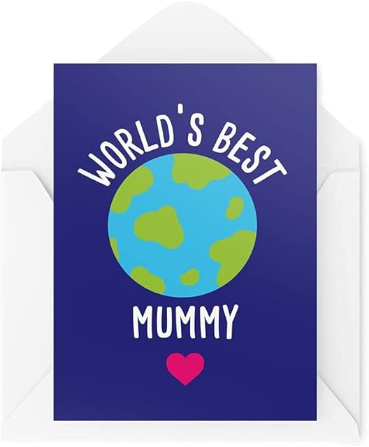 Cute Mum Cards Mummys Card World's Best Mummy for Her From The Kids Mother's Day Birthday Novelty Daughter Son Baby CBH551