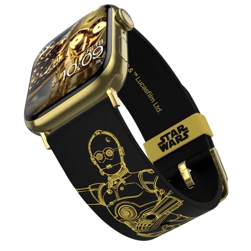 Star Wars - C-3PO Droid Blueprints Smartwatch Band - Officially Licensed, Compatible with Every Size & Series of Apple Watch (Watch not Included)