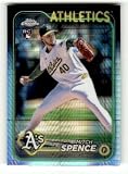 2024 Topps Chrome Update Prism Refractor #USC166 Mitch Spence RC Rookie Oakland Athletics MLB Baseball Trading Card