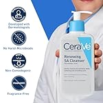 CeraVe Renewing Salicylic Acid Cleanser, Formulated With Hyaluronic Acid, Niacinamide, & Ceramides, Gentle BHA Exfoliating Face Wash Smooths & Softens Skin, Non Comedogenic & Fragrance Free, 8 Ounce - Image 3