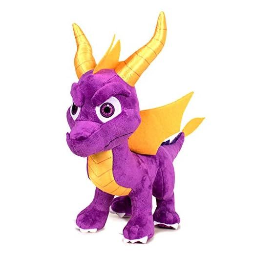 Play by Play – SPYRO THE DRAGON plysch original stående officiella TV-spel Activision – violett – 35 cm